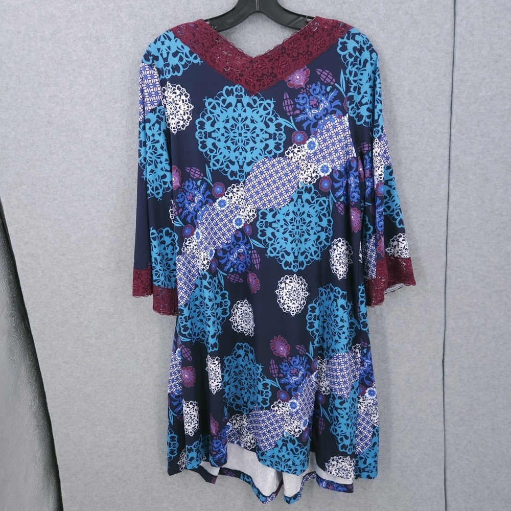 Kimi & Kai Natalie Maternity Nursing V Neck Navy Pajama Top Womens Size S - Picture 6 of 9